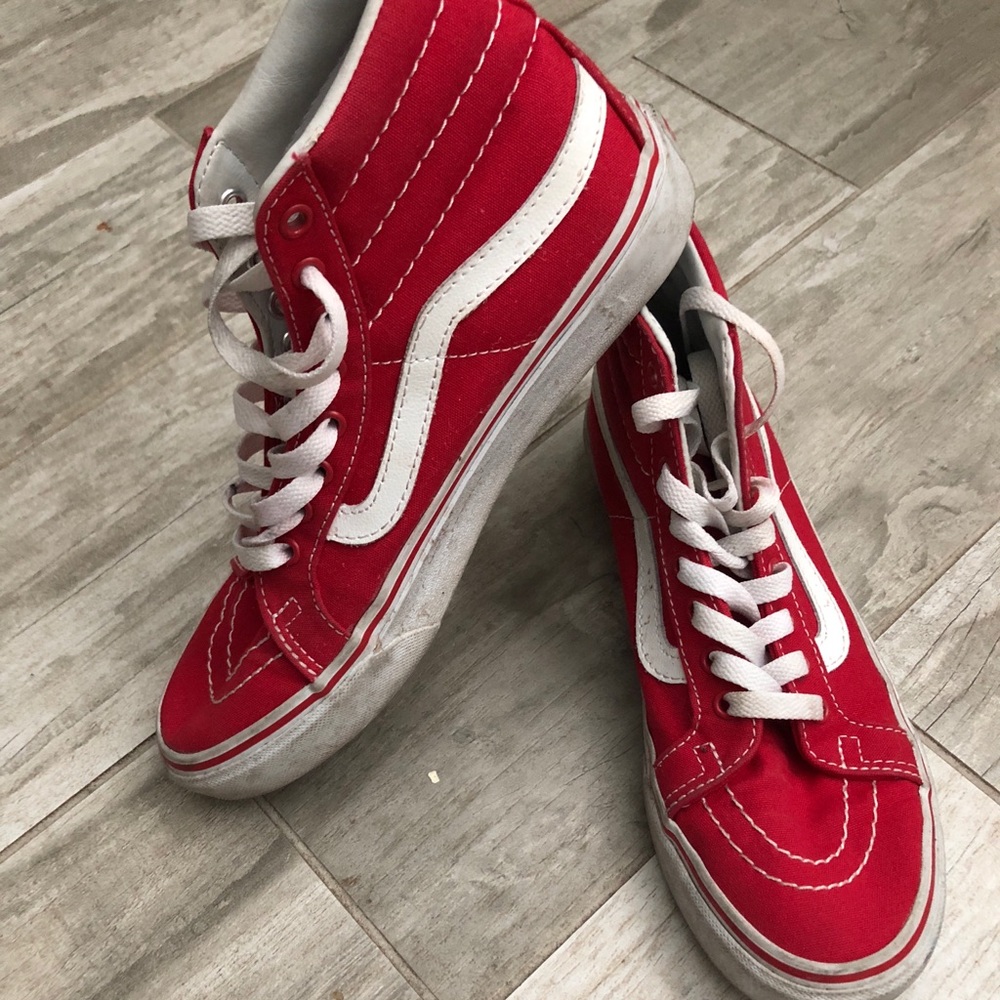 Red high top vans